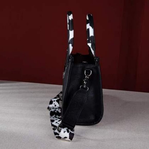 Wrangler Cow Print Concealed Carry Tote/Crossbody  Handbag Purse Western - Picture 3 of 4